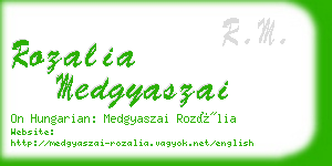 rozalia medgyaszai business card